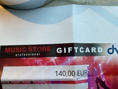 Einkaufsgutschein für Music Store Köln über 140,00 € für 120,00 € abzugeben