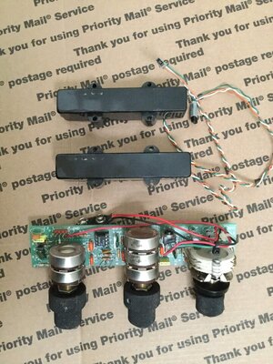 Kubicki preamp and fender lace sensor jazz pickups