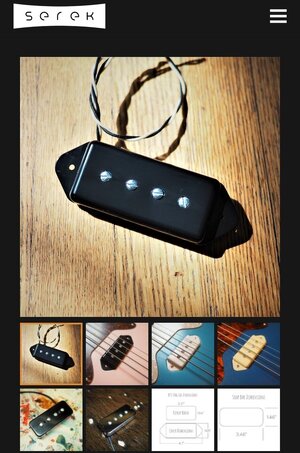 Serek B 90 Matched Set, singlecoil pickup