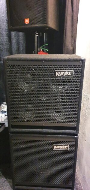 Warwick 4x8 & 1x12 bass cabinet (Celestion speakers.)