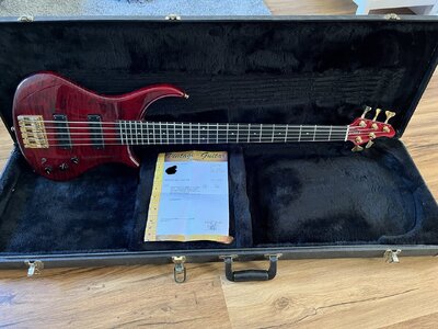 „On Hold“Pedulla Thunder Bass mit Orig. Case