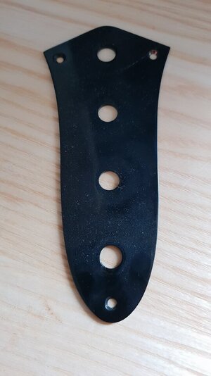 RESERVIERT: Jazz Bass Control Plate - Schwarz (Göldo)