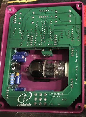 FS: Crazy Tube Circuits Locomotive - Tube driven (12ay7 tube inside) bass pre-amp/ OD