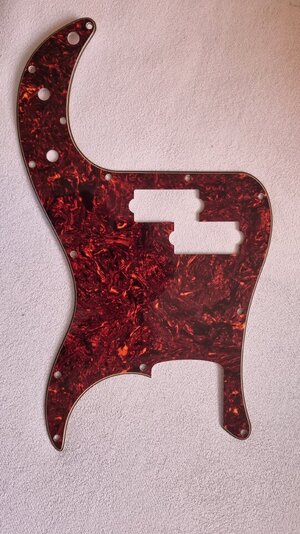 Tortoise Precision Bass Pickguard von Franchin Guitars