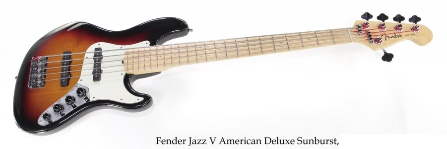 FENDER JAZZ BASS Deluxe V, Griffbrett aus Ahorn.