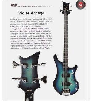 Suche: Vigier Arpege II oder III - 4 strings