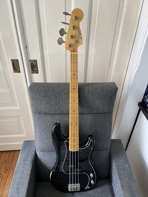 Docwood Custom Precision Bass mit Fender oder Adamovic Case