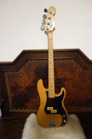 Fender Precision Bass 1977/78 Blond Esche/Ahorn, DiMarzio, Switch, Neu bundiert bei Marleaux