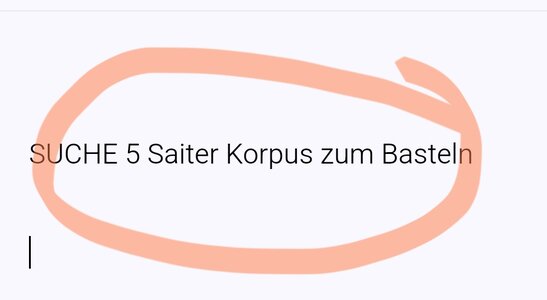 Suche: 5 Saiter Bass Korpus für Bastelprojekt