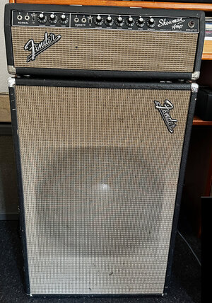 Fender Showman Blackface 85W Bj. 1965 mit Box - neue Ruby Tubes