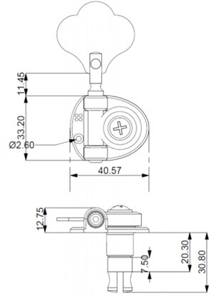 Sandberg Machine Head Aluminum