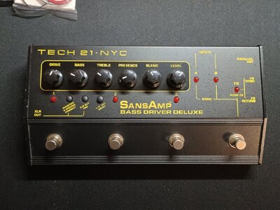 Tech 21 Sansamp Bass Driver Deluxe Pedal DI