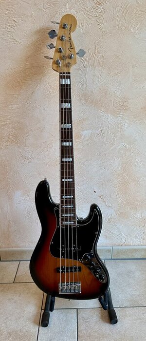 Fender American Elite Jazz Bass V 5-Saiter Sunburst USA 2016