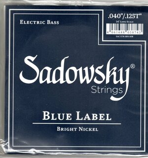 Sadowsky Blue Label Bright Nickel 5 .040-.125T