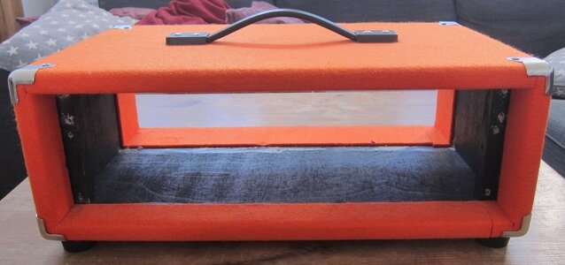 19" Zoll Rack 3 HE Orange Custom Amp Housing Headshell Case