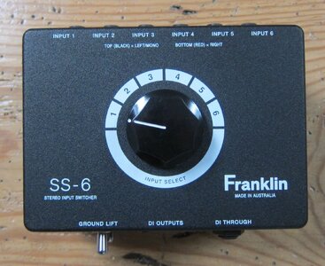 Franklin Audio SS-6 Stereo Input Switcher DI Audio Umschalter inkl. OVP