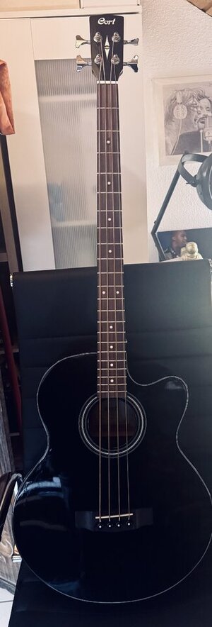 Cort SJB5 Jumbo Akustik Bass in schwarz!