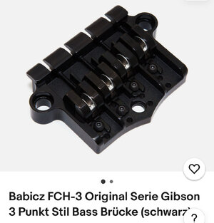 Babicz / Hipshot Gibson Brücke Schwarz gesucht