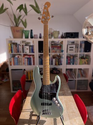 Fender Am Pro II Jazz Bass 5 Mystic Green