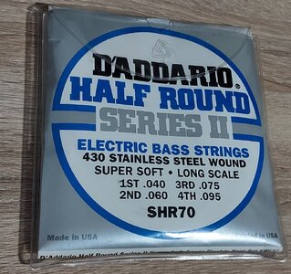 D'addario Half Round, Series II, SHR70, NOS, Edelstahl – nicht mehr in Produktion ...